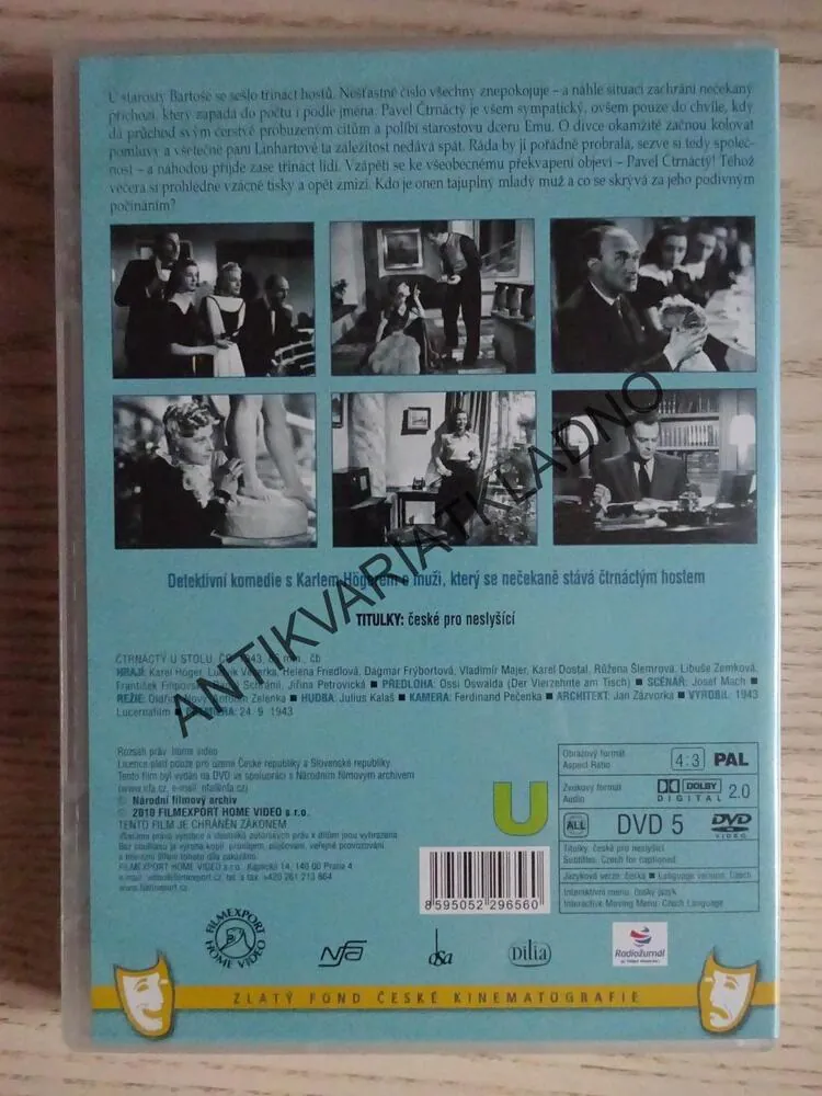 ČTRNÁCTÝ U STOLU, DVD FILM ČR