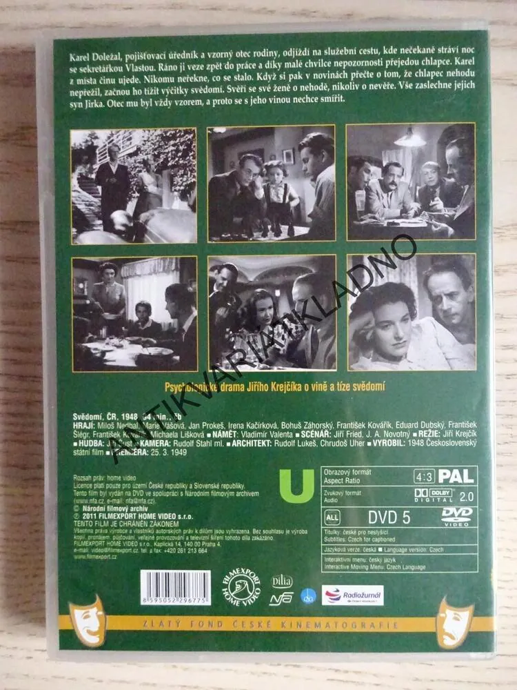 SVĚDOMÍ, DVD FILM ČR