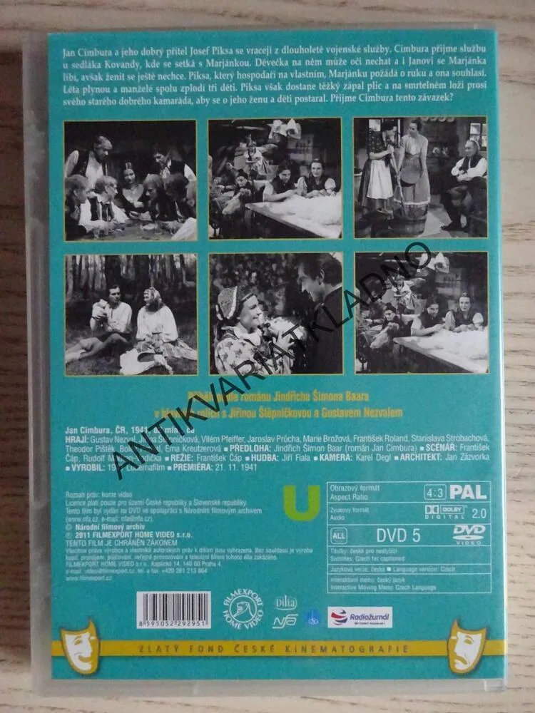 JAN CIMBURA, DVD FILM ČR