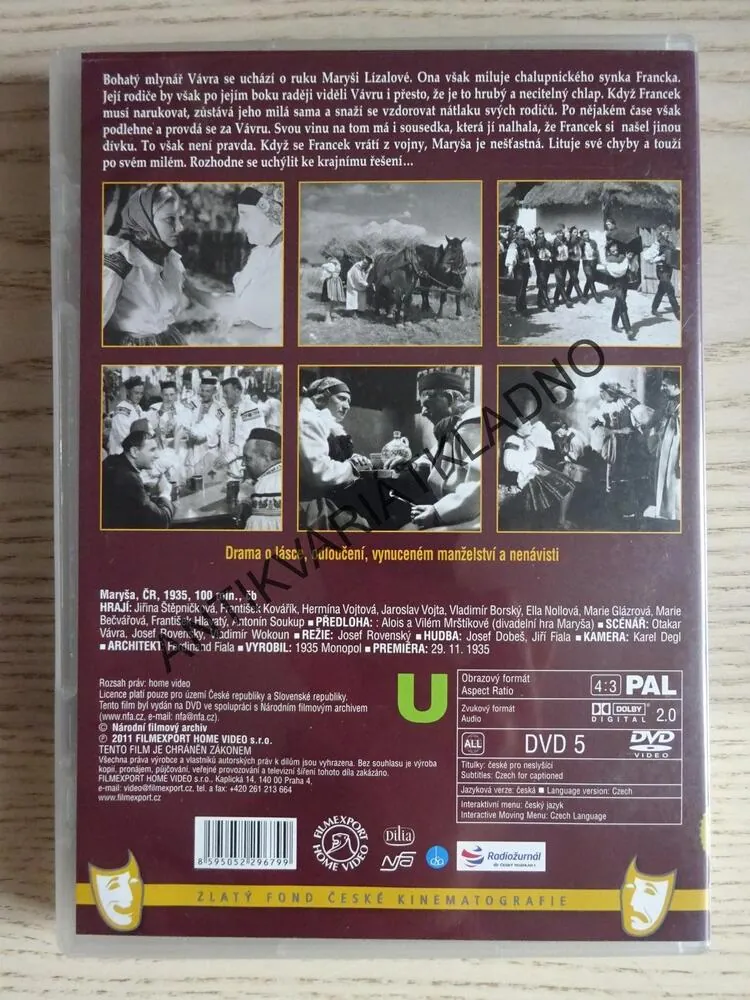 MARYŠA, DVD FILM ČR