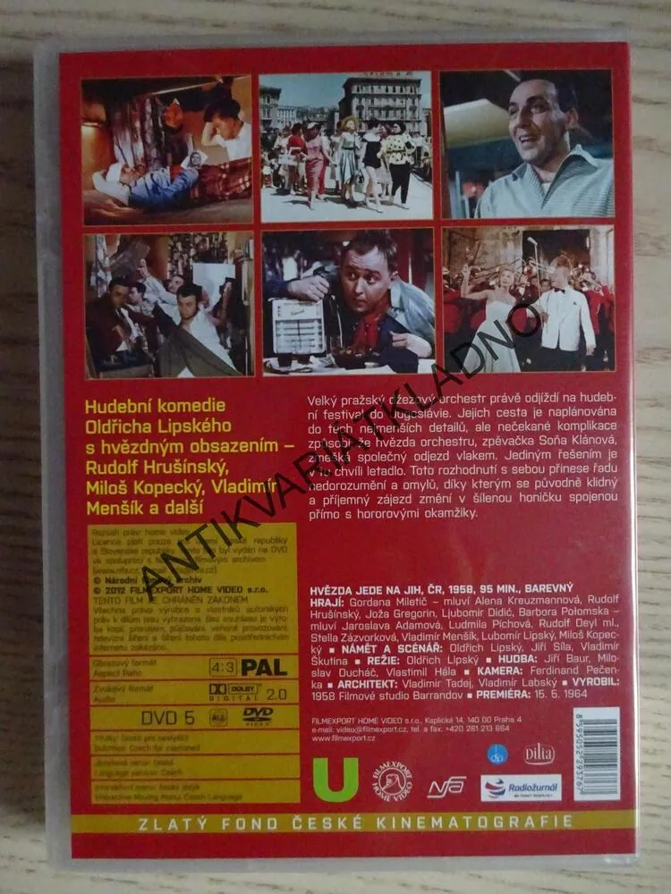 HVĚZDA JEDE NA JIH, DVD FILM ČR