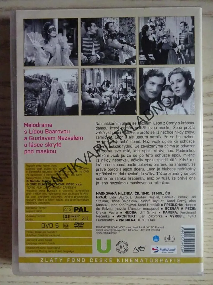 MASKOVANÁ MILENKA, DVD FILM ČR