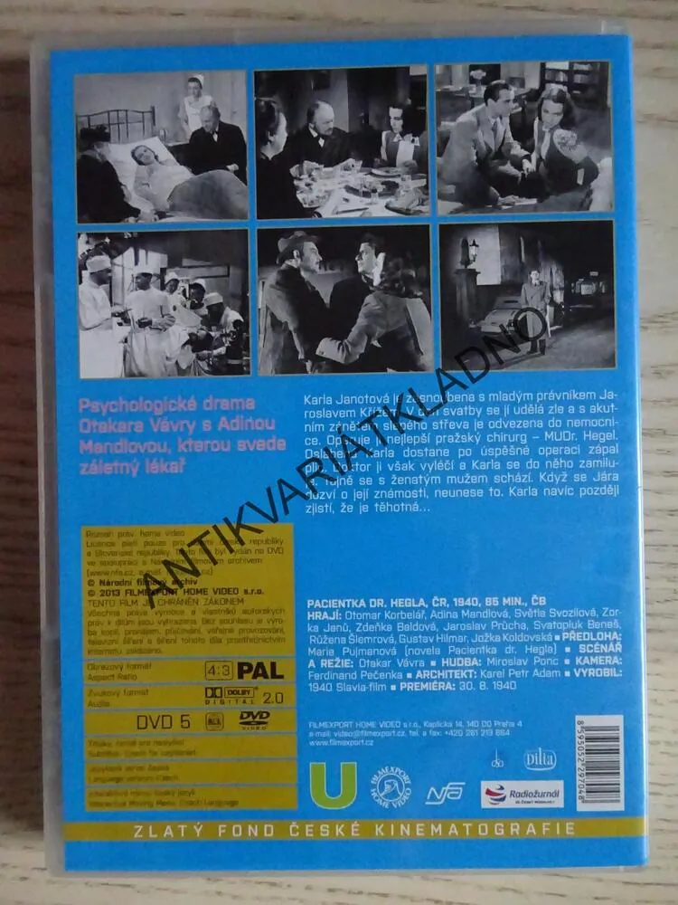 PACIENTKA DR. HEGLA, DVD FILM ČR