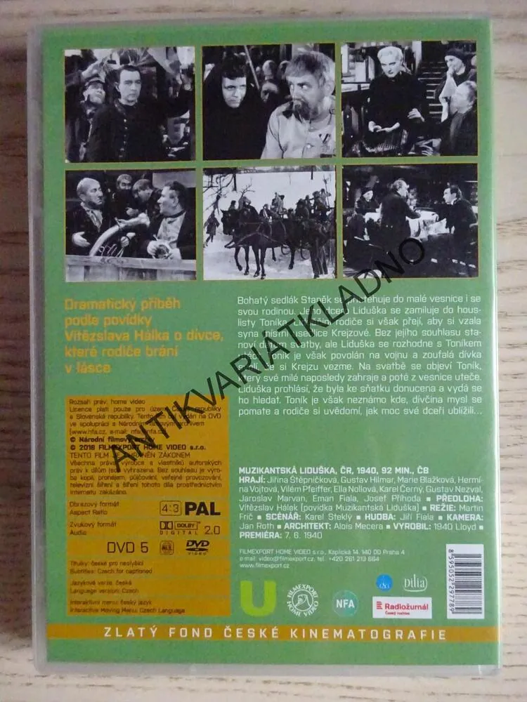 MUZIKANTSKÁ LIDUŠKA, DVD FILM ČR