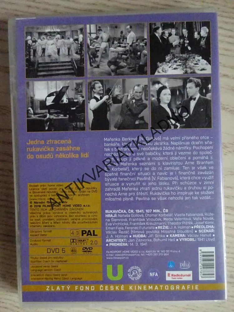RUKAVIČKA, DVD FILM ČR