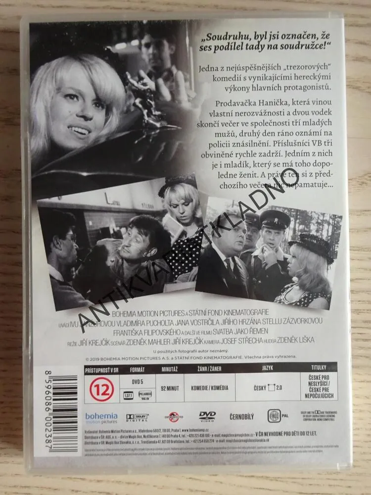 SVATBA JAKO ŘEMEN, DVD FILM ČR