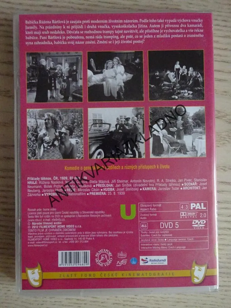PŘÍKLADY TÁHNOU, DVD FILM ČR
