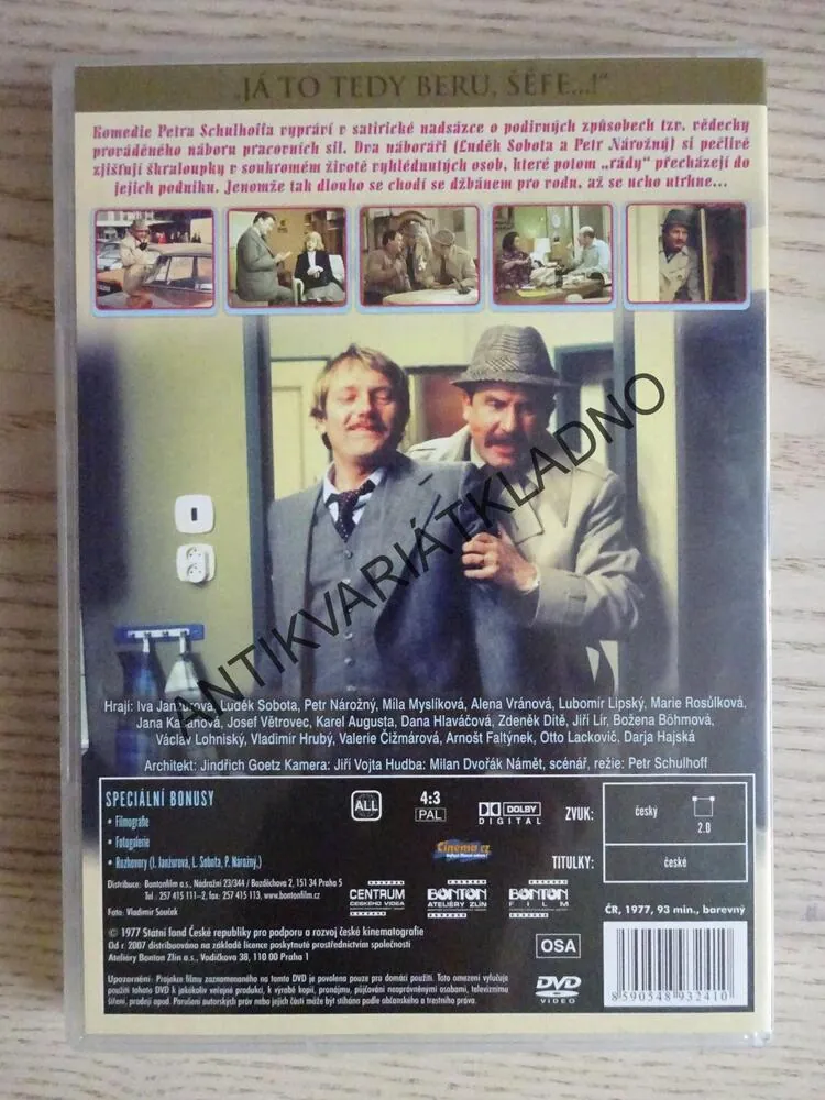 JÁ TO TEDY BERU, ŠÉFE...!, DVD FILM ČR