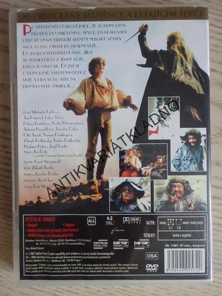 O PRINCEZNĚ JASNĚNCE A LÉTAJÍCÍM ŠEVCI, DVD FILM ČR