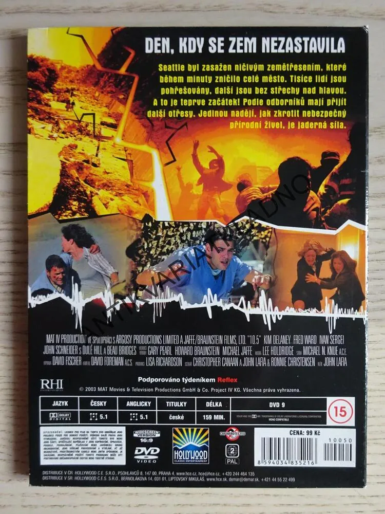 ZEMĚTŘESENÍ 10.5, DVD FILM