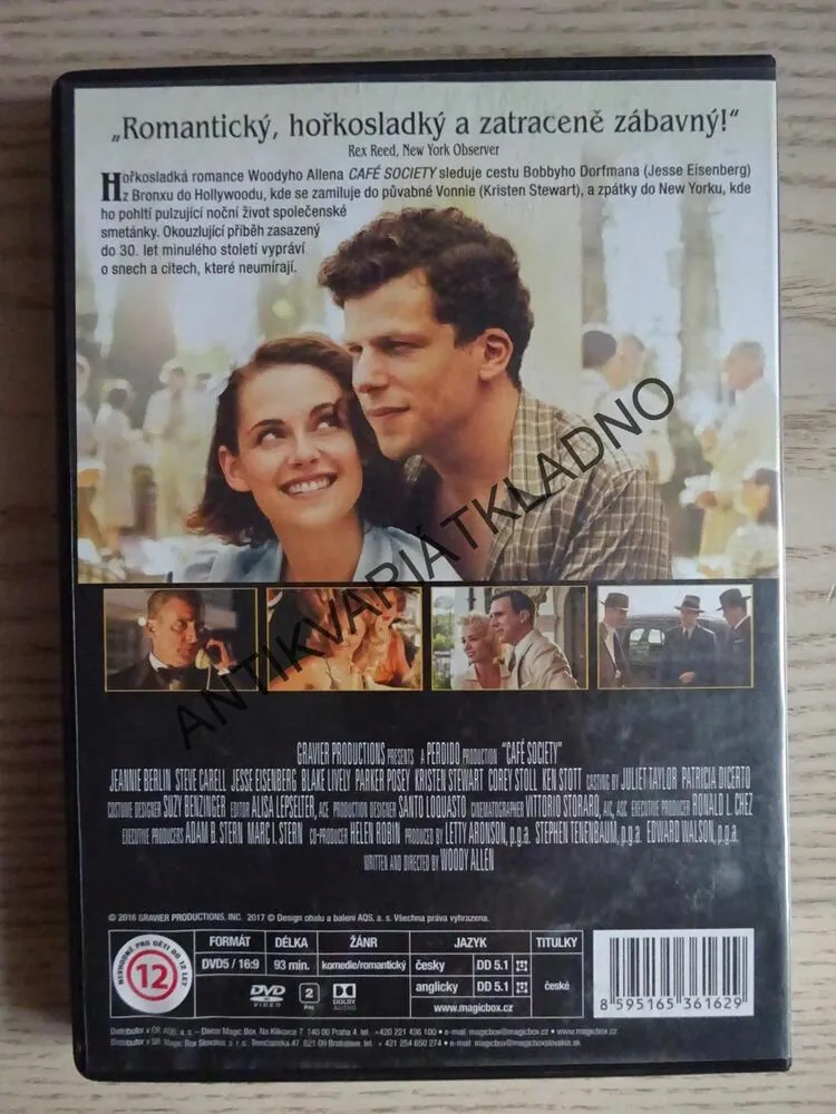 CAFÉ SOCIETY, DVD FILM