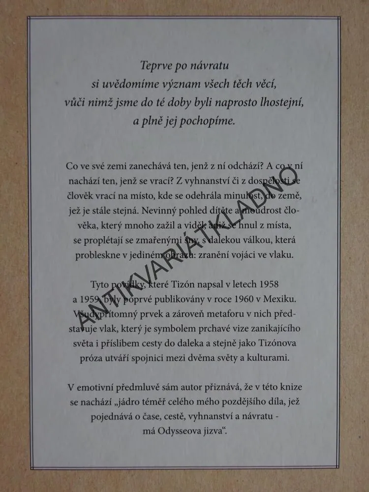 U KOLEJÍ, HÉCTOR TIZÓN, **an