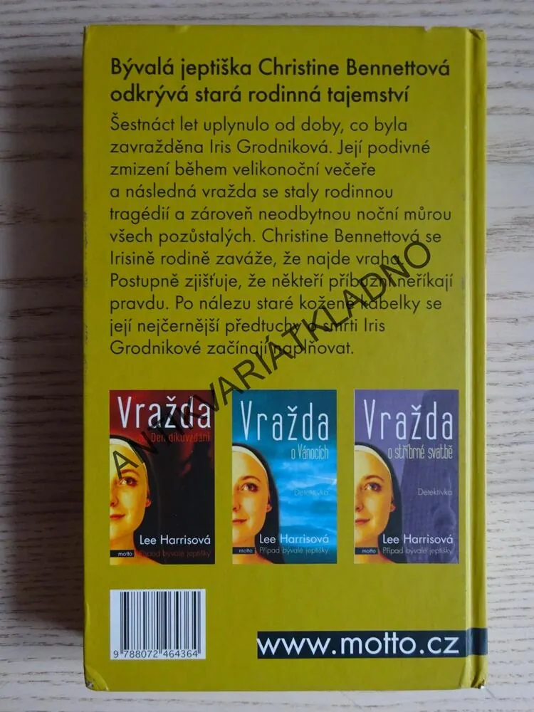 VRAŽDA O VELIKONOCÍCH, LEE HARRISOVÁ, **an