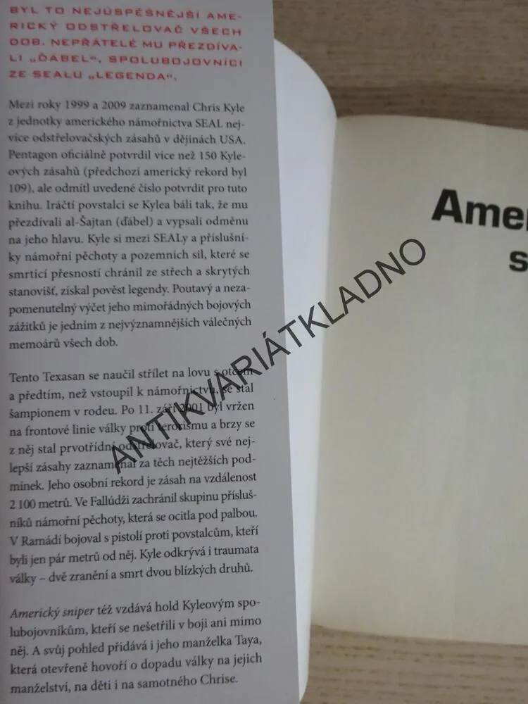 AMERICKÝ SNIPER, NAVY SEAL, CHRIS KYLE, **an