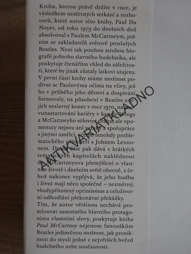PAUL MCCARTNEY, PAUL DU NOYER, **an