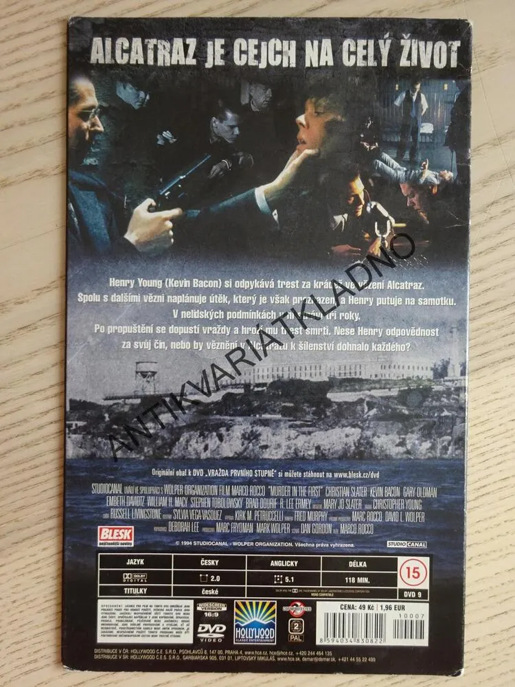 VRAŽDA PRVNÍHO STUPNĚ, DVD FILM