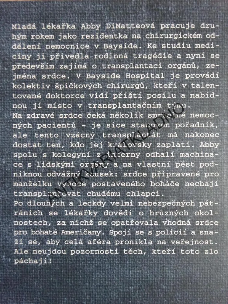 OBCHOD S ORGÁNY, TESS GERRITSENOVÁ, **an