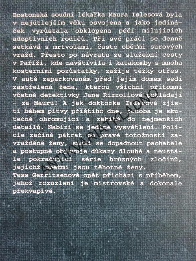 DVOJČE, TESS GERRITSENOVÁ, **an