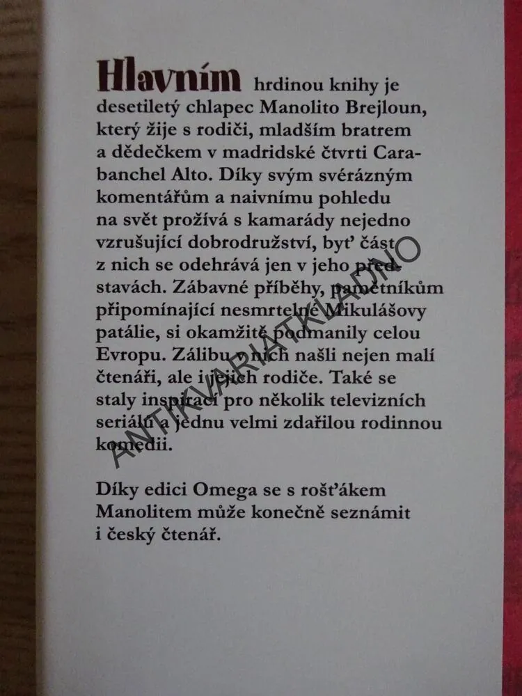 MANOLITO BREJLOUN, ELVIRA LINDO, **an