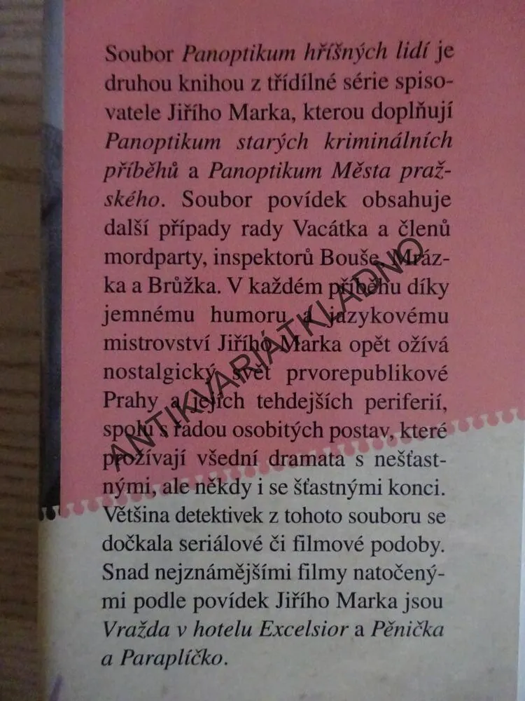 PANOPTIKUM HŘÍŠNÝCH LIDÍ, JIŘÍ MAREK, **an