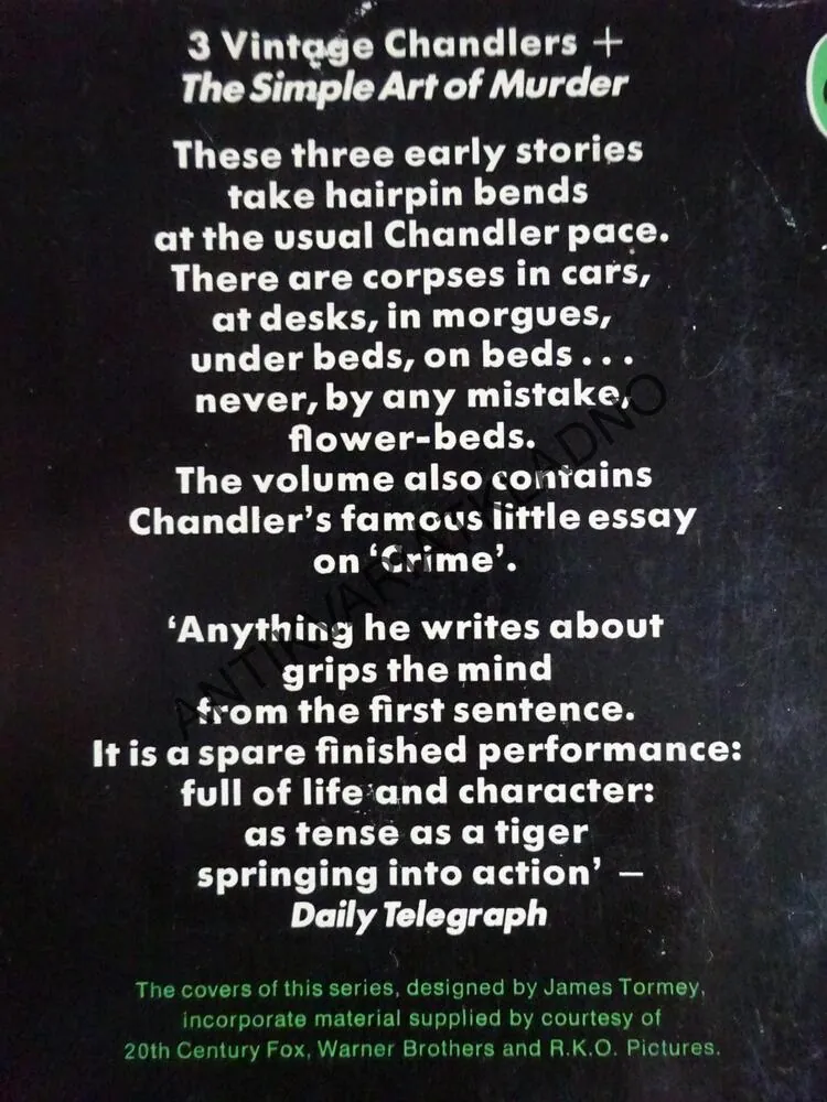 PEARLS ARE A NUISANCE, RAYMOND CHANDLER, ANGLICKY, **an