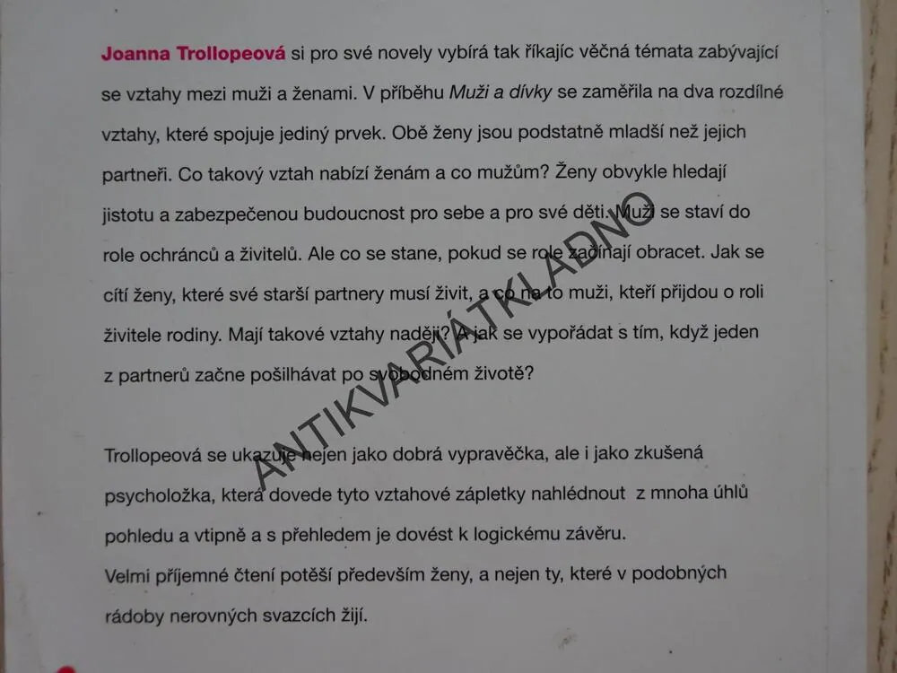 MUŽI A DÍVKY, JOANNA TROLLOPEOVÁ, **an