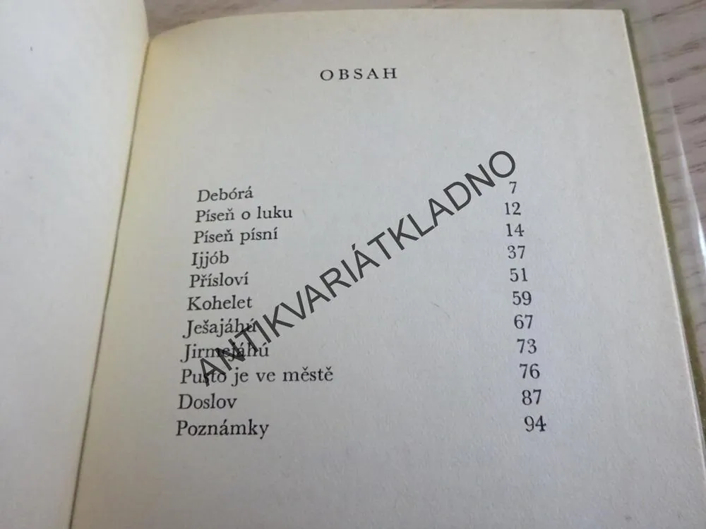 PÍSEŇ O LUKU, STAROŽIDOVSKÁ POEZIE, **an