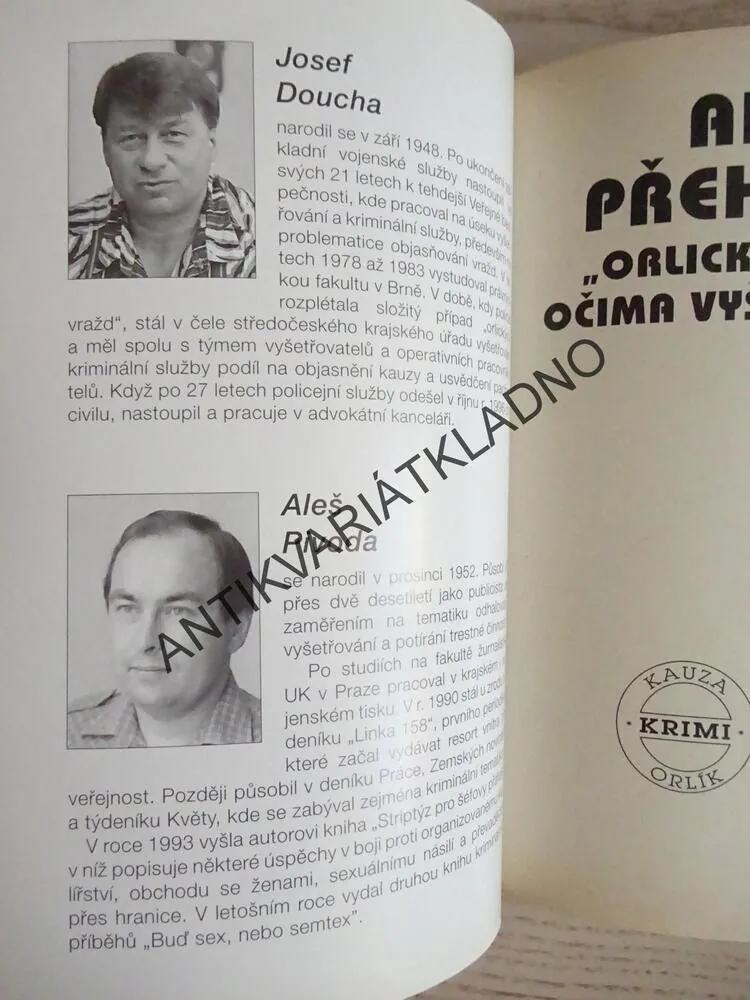 AKCE PŘEHRADA, "ORLICKÉ VRAŽDY" OČIMA VYŠETŘOVATELE, VZPOMÍNKY KRIMINÁLNÍHO RADY DOUCHY