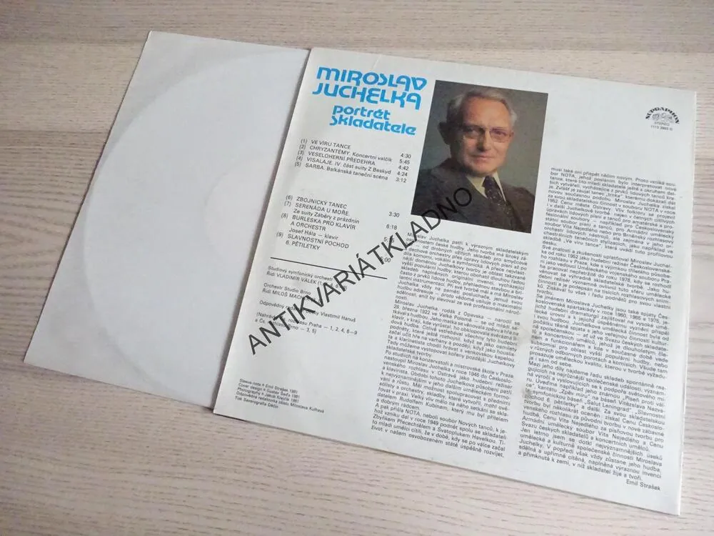 MIROSLAV JUCHELKA, PORTRÉT SKLADATELE, DECHOVKA, LIDOVÉ PÍSNĚ, LP
