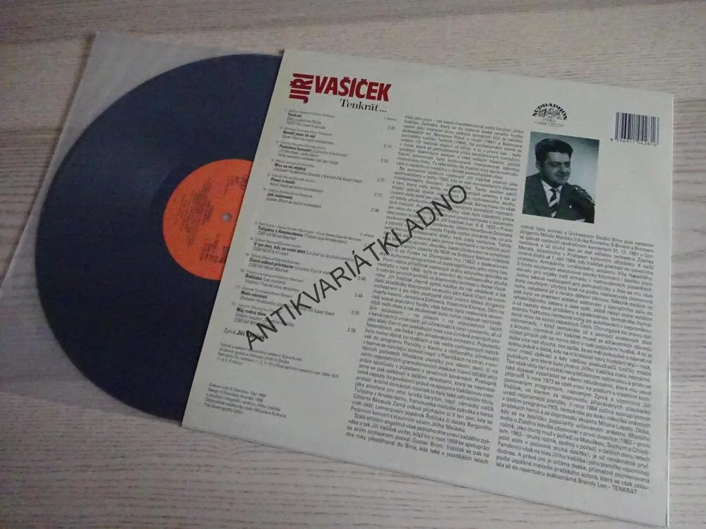 TENKRÁT..., JIŘÍ VAŠÍČEK, DECHOVKA, LIDOVÉ PÍSNĚ, LP