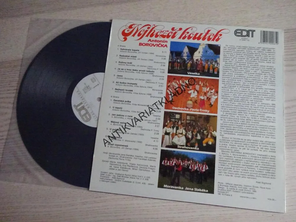 NEJHEZČÍ KOUTEK, ANTONÍN BOROVIČKA, DECHOVKA, LIDOVÉ PÍSNĚ, LP