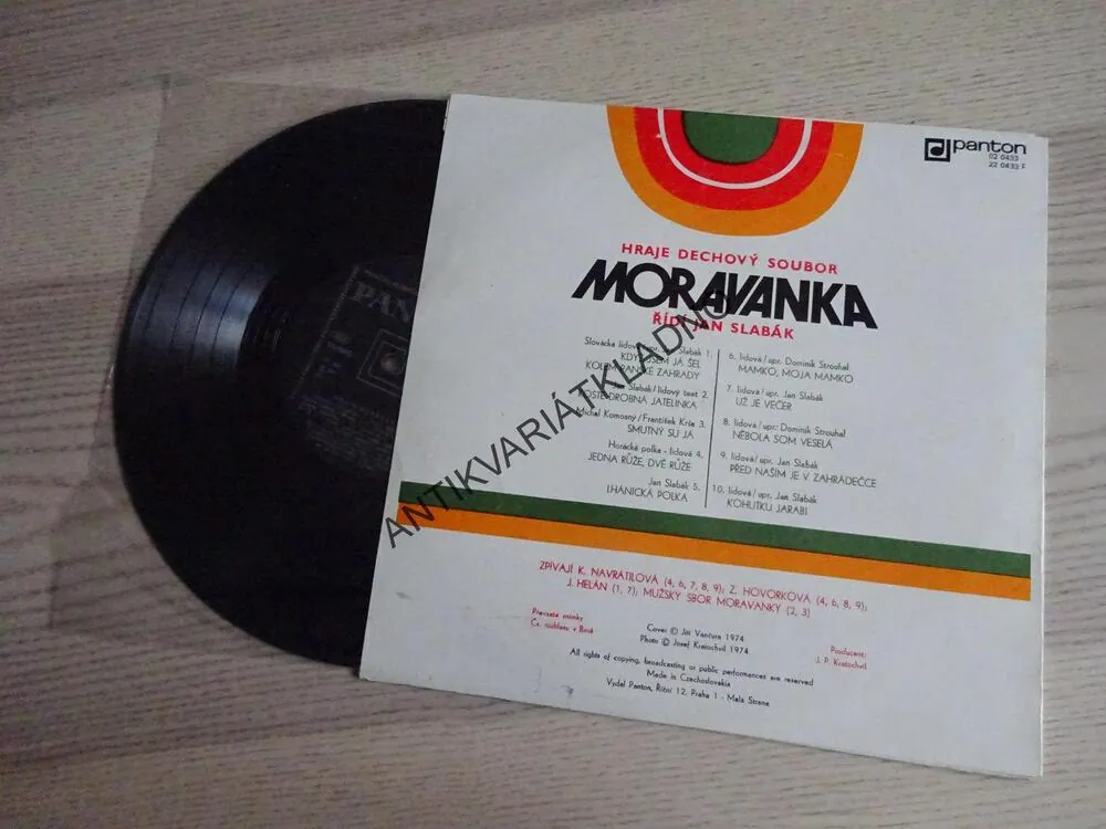MORAVANKA, DECHOVKA, LIDOVÉ PÍSNĚ, LP