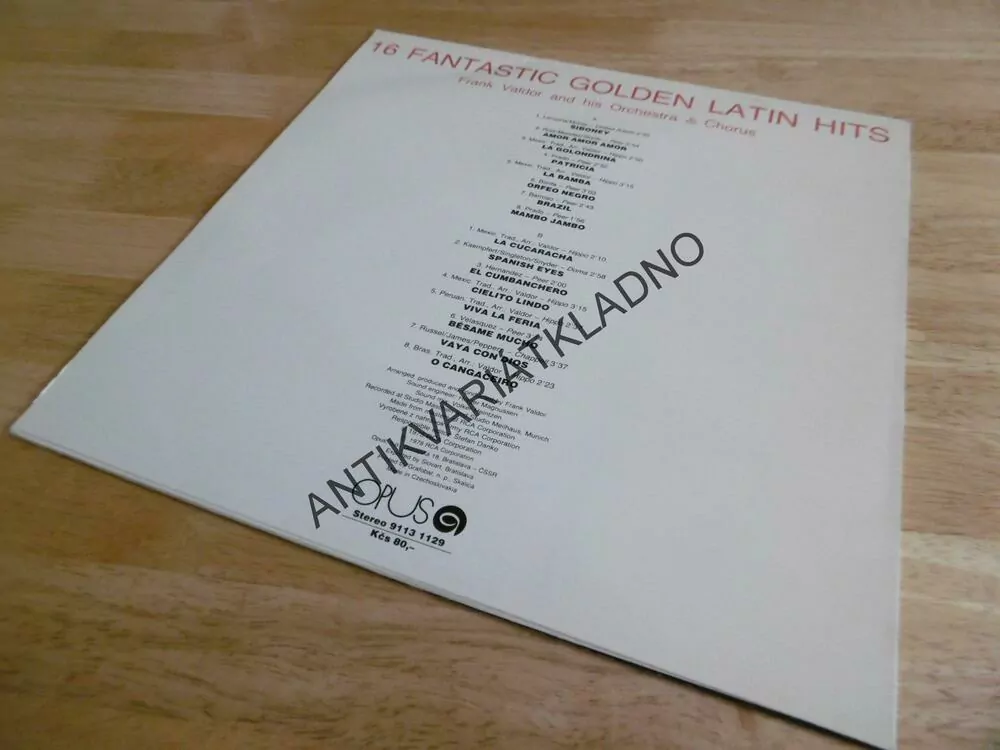 16 FANTASTIC GOLDEN LATIN HITS FRANK VALDOR,