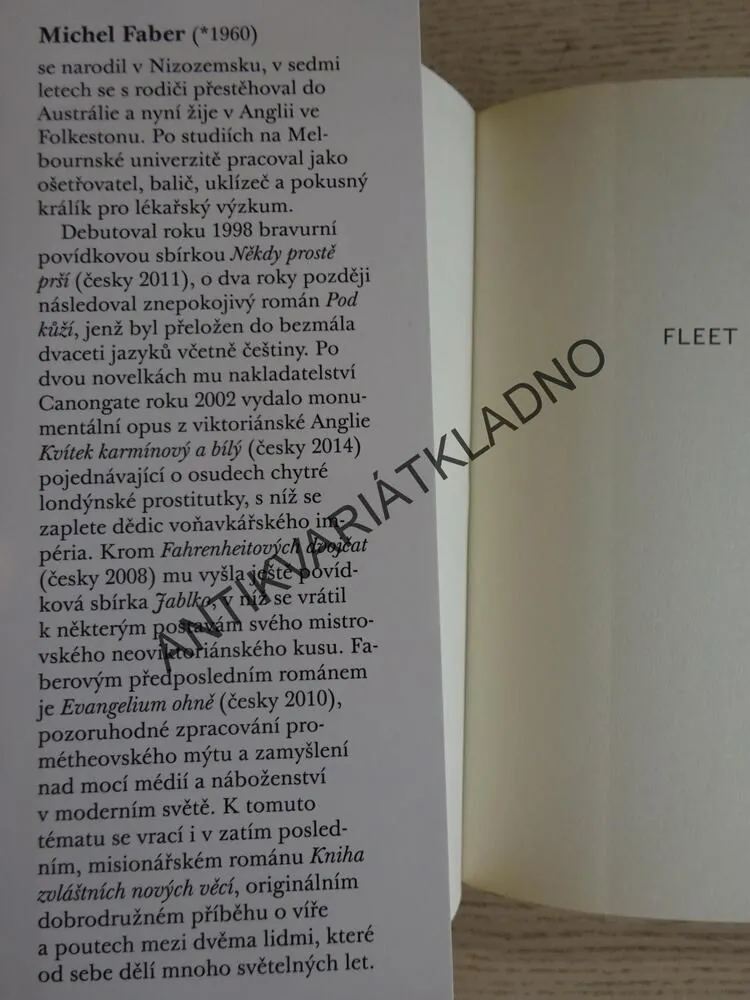 FARENHEITOVA DVOJČATA, MICHEL FABER, **an