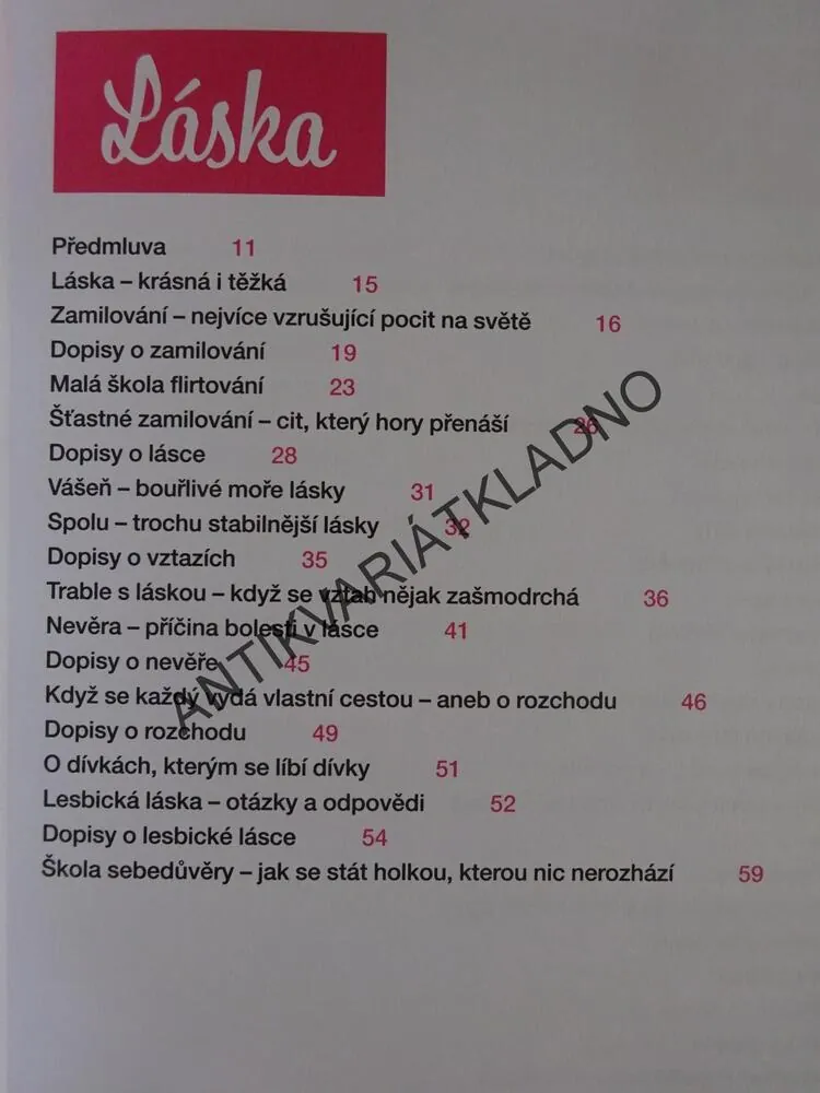 O LÁSCE A SEXU, KATEŘINA JANOUCHOVÁ, **an