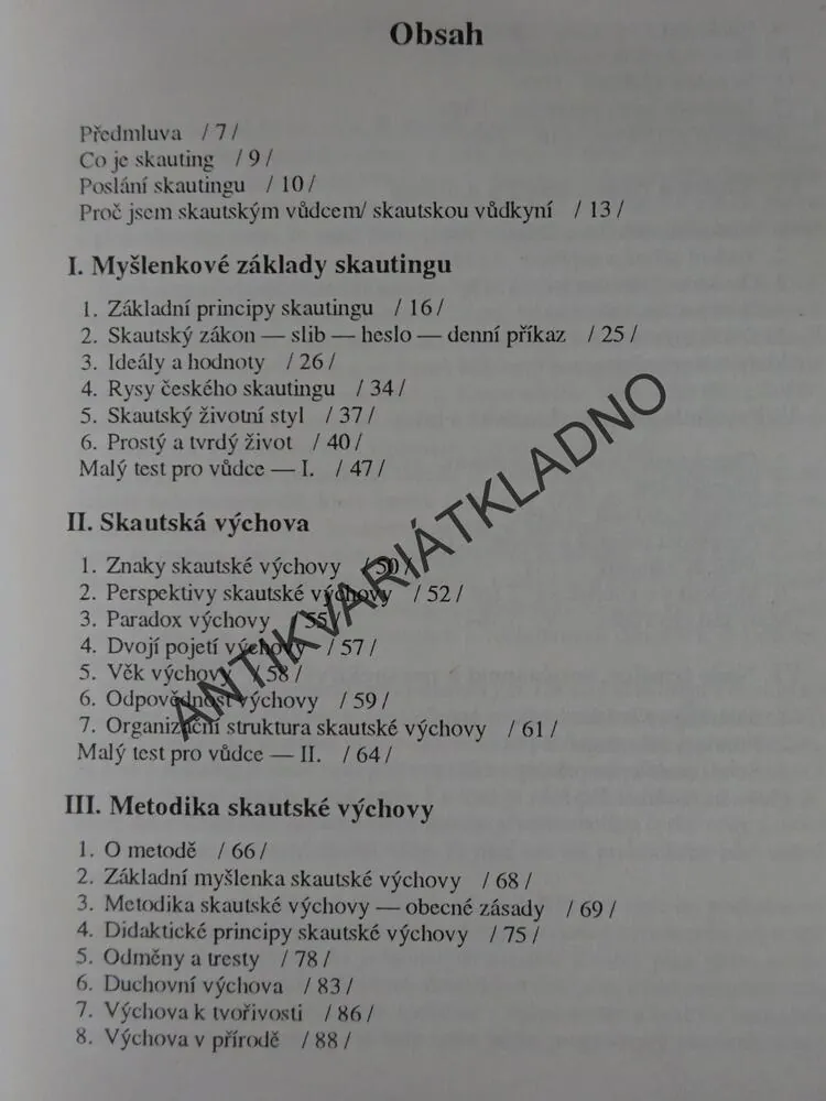 SKAUTSKÝ ODDÍL I., VÁCLAV BŘICHÁČEK, **an