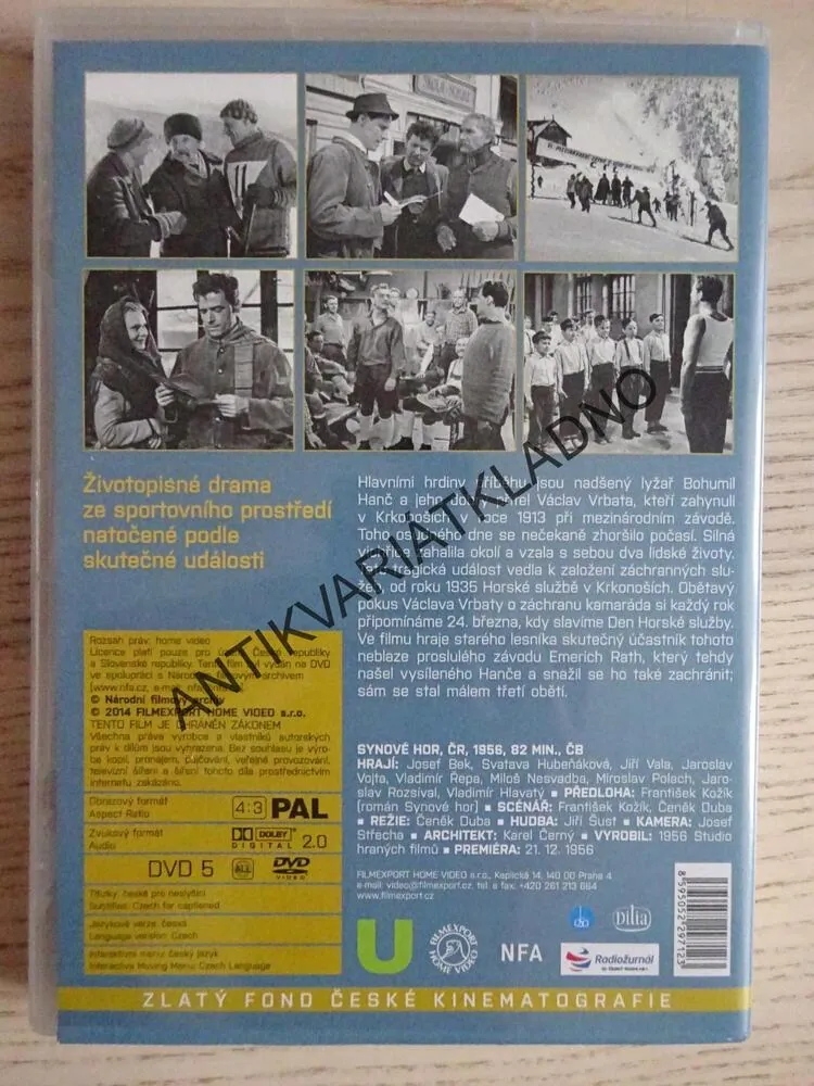 SYNOVÉ HOR, DVD FILM ČR