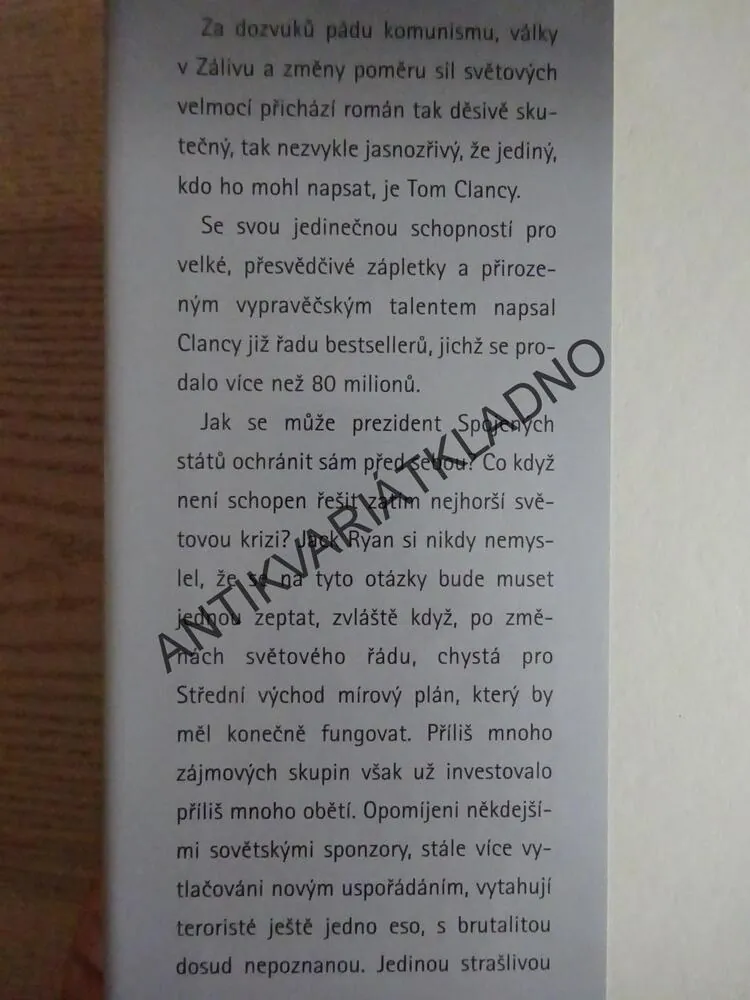 NEJHORŠÍ OBAVY, TOM CLANCY, **an