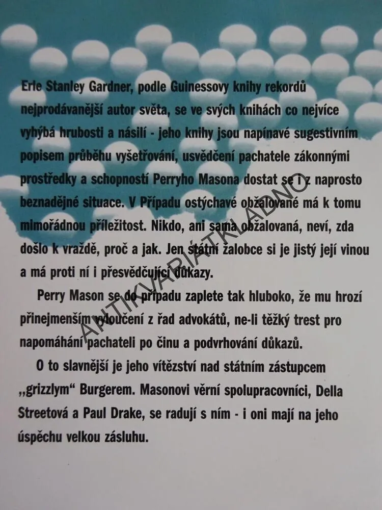 PŘÍPAD OSTÝCHAVÉ OBŽALOVANÉ, ERLE STANLEY GARDNER, **an