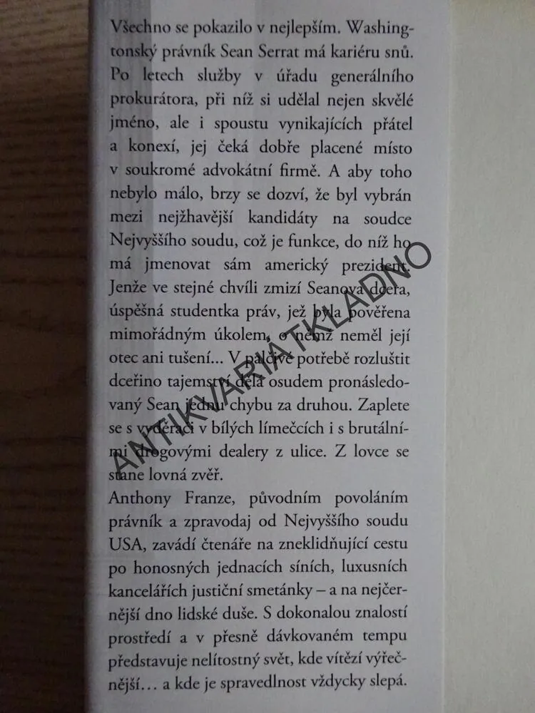 ADVOKÁTOVA DCERA, ANTHONY FRANZE, **an