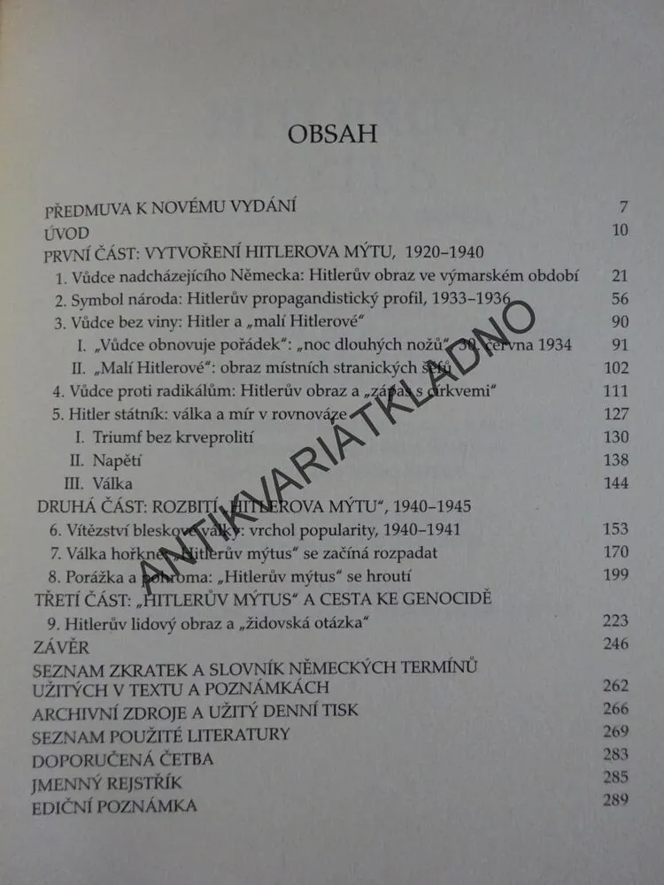 HITLERŮV MÝTUS, IAN KERSHAW, **an