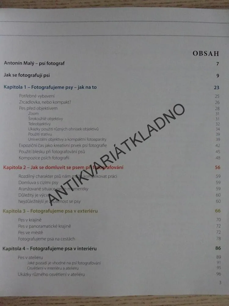 FOTOGRAFUJEME PSY A JINÁ ZVÍŘATA, ANTONÍN MALÝ, **an