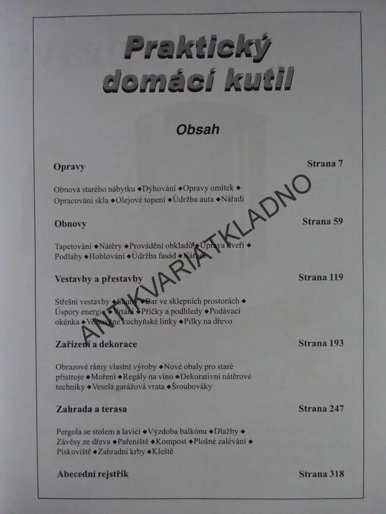 PRAKTICKÝ DOMÁCÍ KUTIL, **an