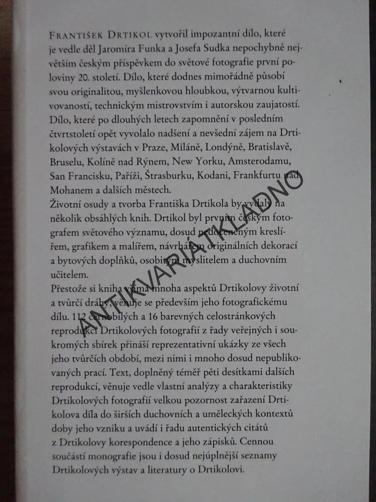 FOTOGRAF FRANTIŠEK DRTIKOL, VLADIMÍR BIRGUS, **an