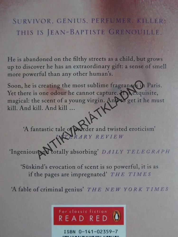 PERFUME, THE STORY OD A MURDERER, PATRICK SÜSKIND, **an