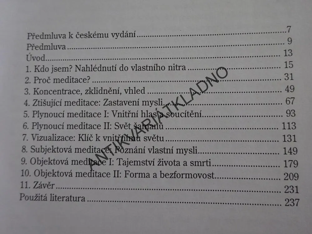 KNIHA MEDITAČNÍCH TECHNIK, DAVID FONTANA, **an