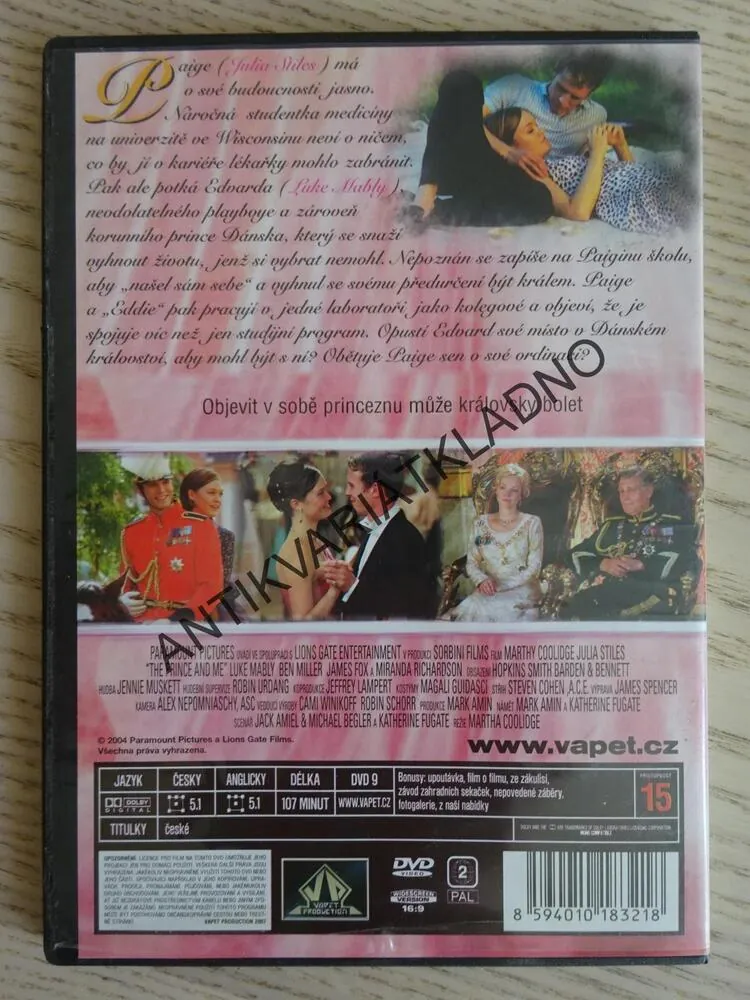 PRINC A JÁ, JULIA STILES, DVD FILM
