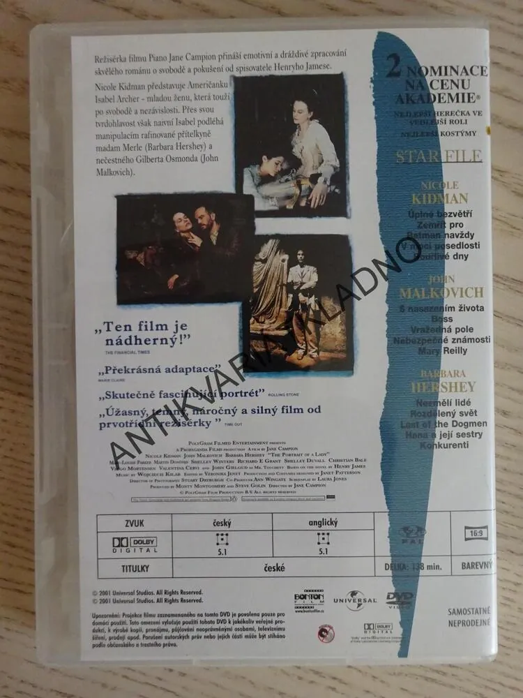 PORTRÉT DÁMY, DVD FILM