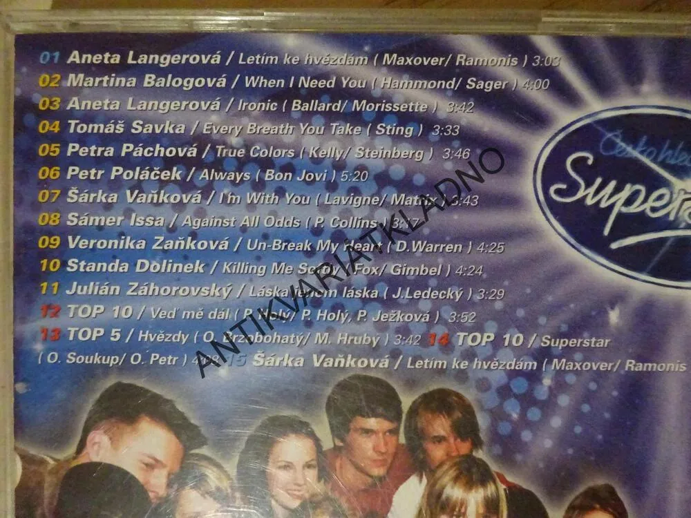 ČESKO HLEDÁ SUPERSTAR 2004, TOP 10, CD HUDBA