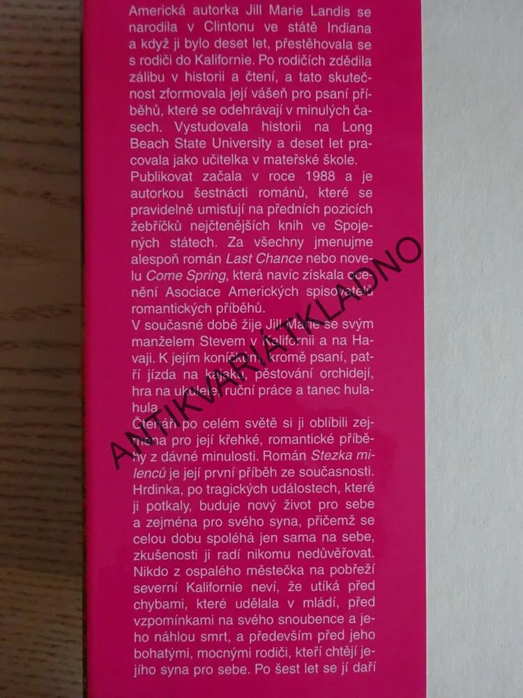STEZKA MILENCŮ, JILL MARIE LANDIS, **an